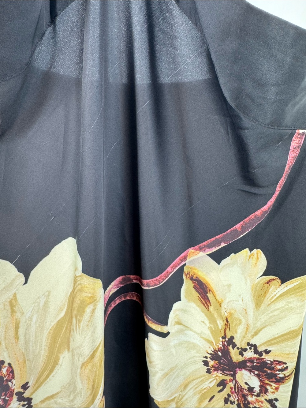 Misa Los Angeles Black Halter Maxi Dress with Cream Floral Print - Picture 8 of 12